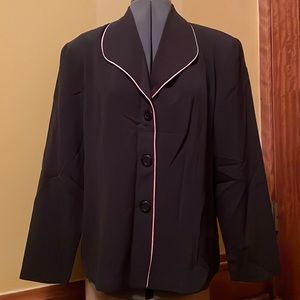 Vintage Moving On! Three-Button Black Blazer - Size 14